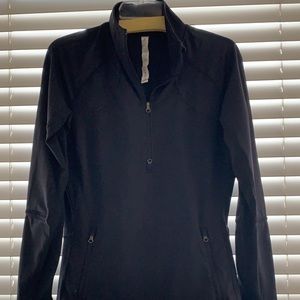 lululemon black quarter zip, Sz 12